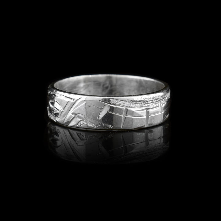 3/16" Sterling Silver Turtle Band Ring