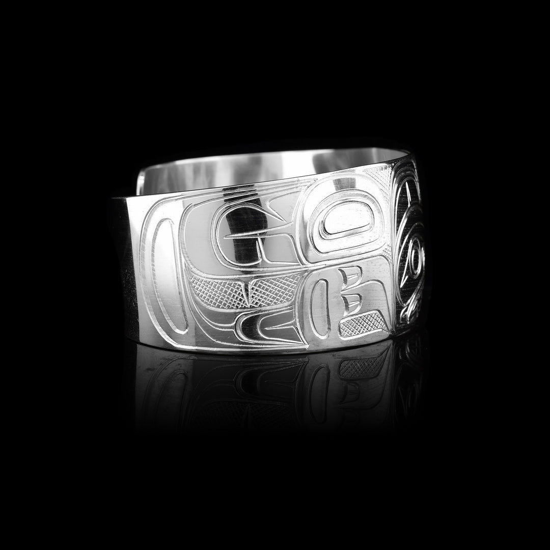 1" Sterling Silver Beaver Cuff Bracelet