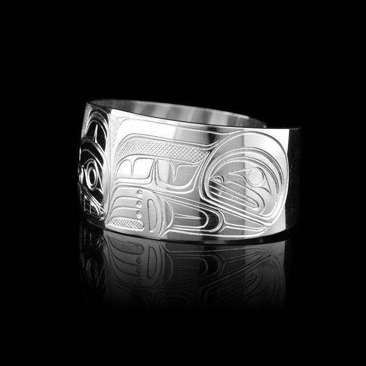 1" Sterling Silver Beaver Cuff Bracelet
