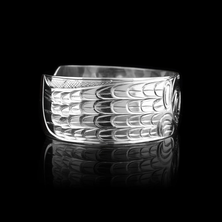 1" Sterling Silver Owl Cuff Bracelet