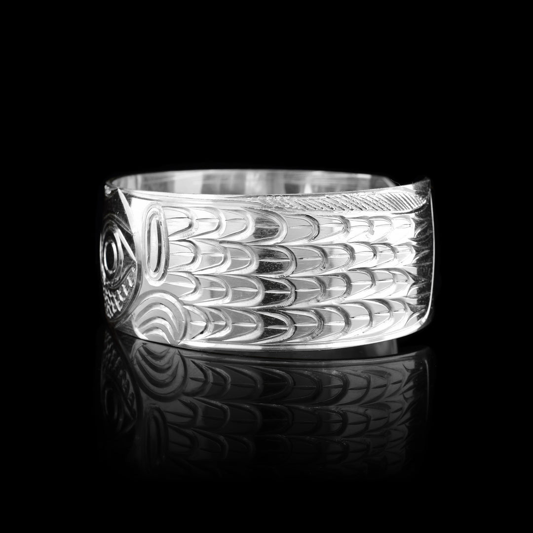 1" Sterling Silver Owl Cuff Bracelet