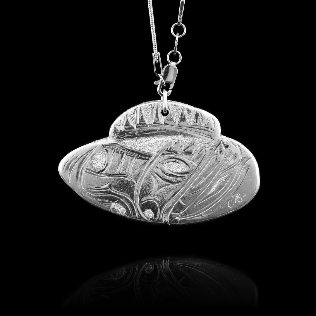 Sterling Silver Double sided Otter Eclipse Pendant