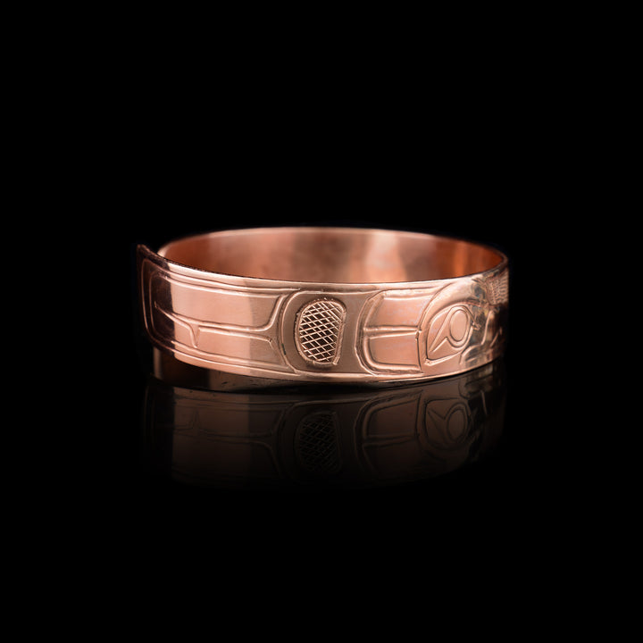 1/2" Copper Eagle and Raven Bracelet