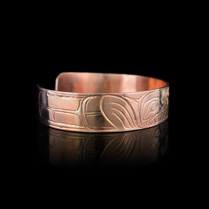 1/2" Copper Wolf Bear Bracelet