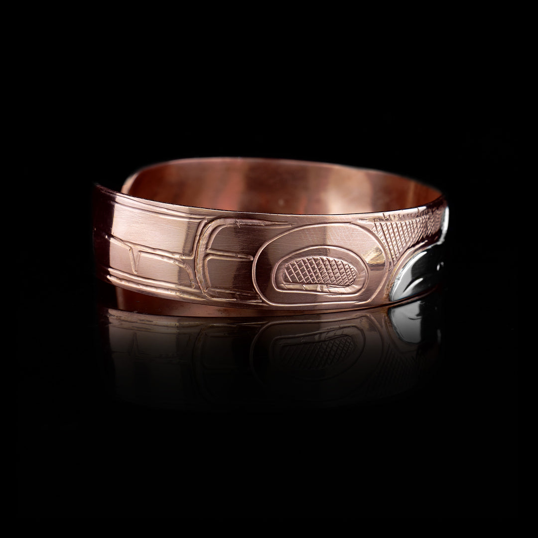 1/2" Sterling Silver Copper Raven Bracelet