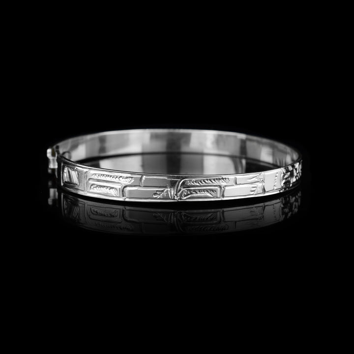 3/16" Sterling Silver Double Wolf Bracelet