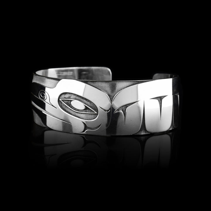 3/4" Sterling Silver Crow Cuff