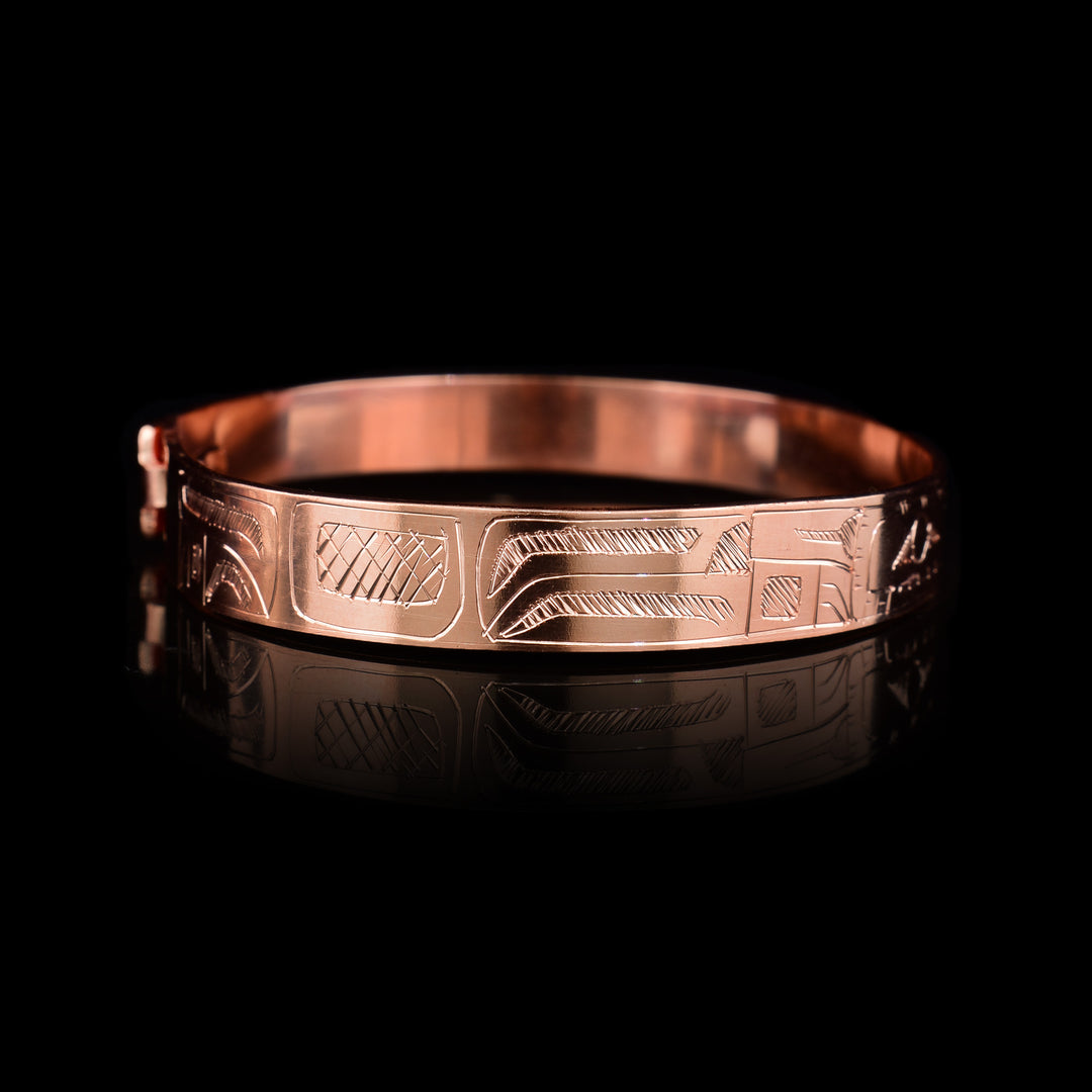 5/16" Copper Clasp Hummingbird and Bear Bracelet