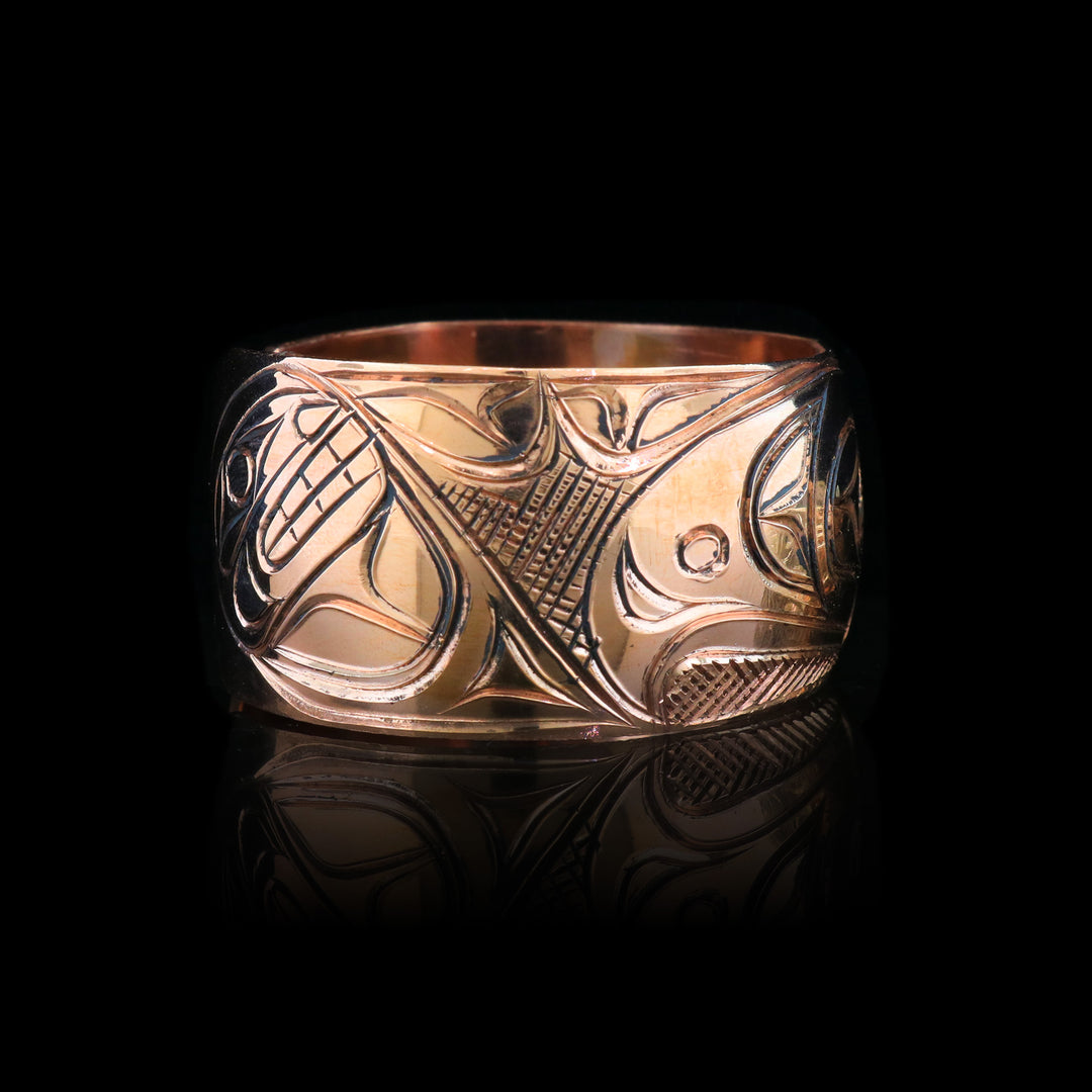 1" Orca and Eagle Copper Cuff Bracelet
