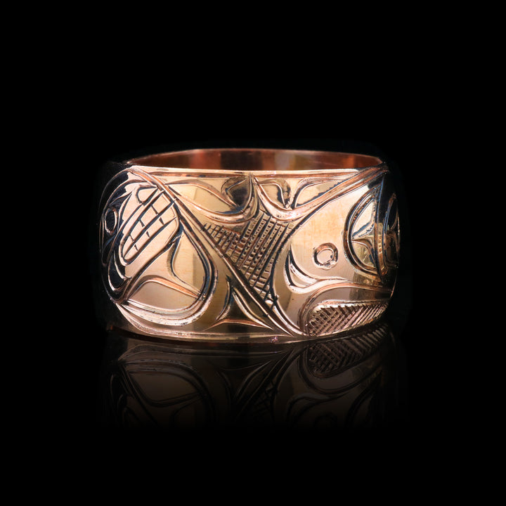 1" Orca and Eagle Copper Cuff Bracelet