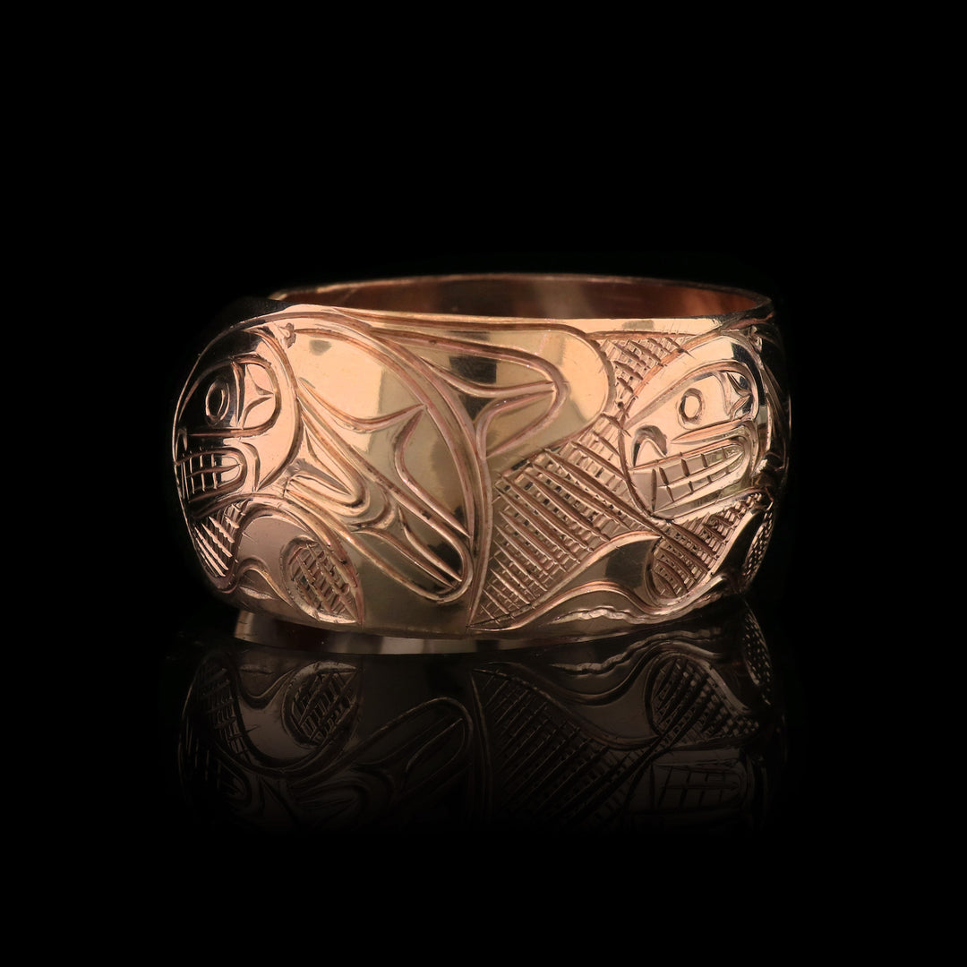 1" Orca Pod Copper Cuff Bracelet