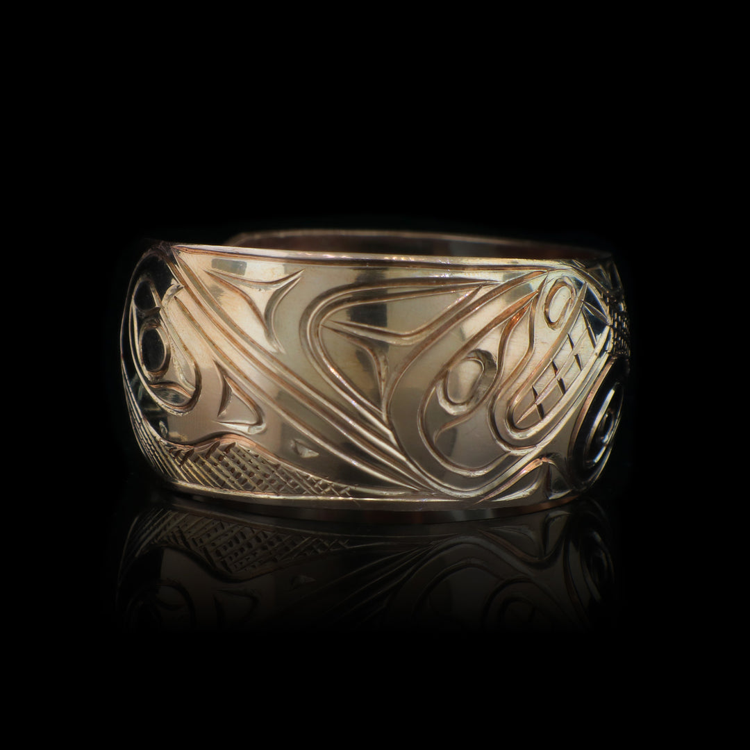 1" Double Hummingbird, Bear and Eagle Copper Cuff Bracelet