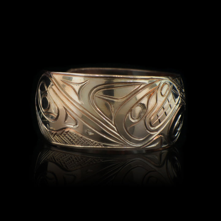 1" Double Hummingbird, Bear and Eagle Copper Cuff Bracelet