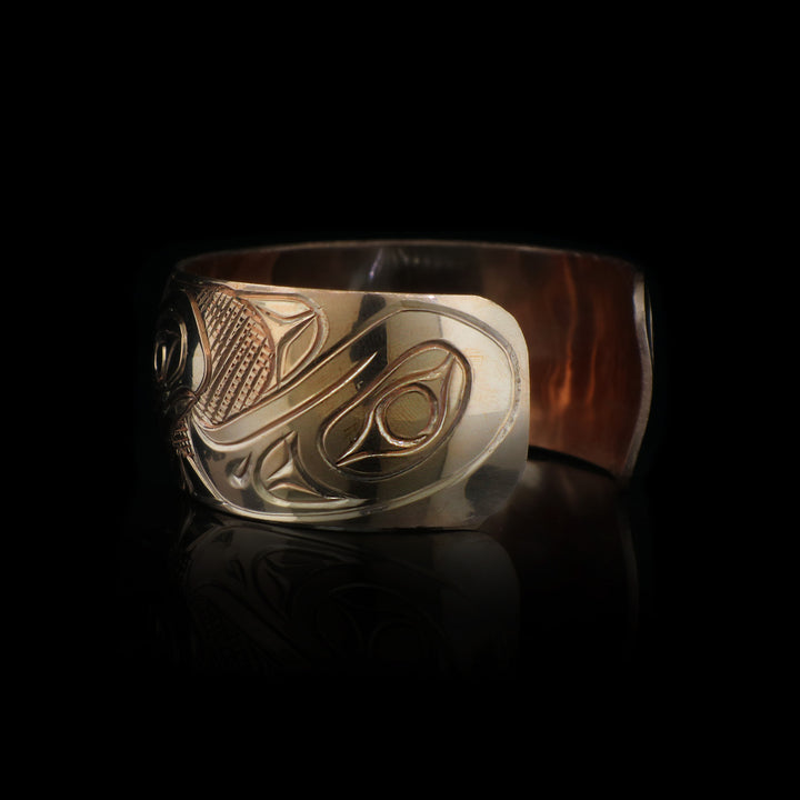 1" Double Hummingbird, Bear and Eagle Copper Cuff Bracelet