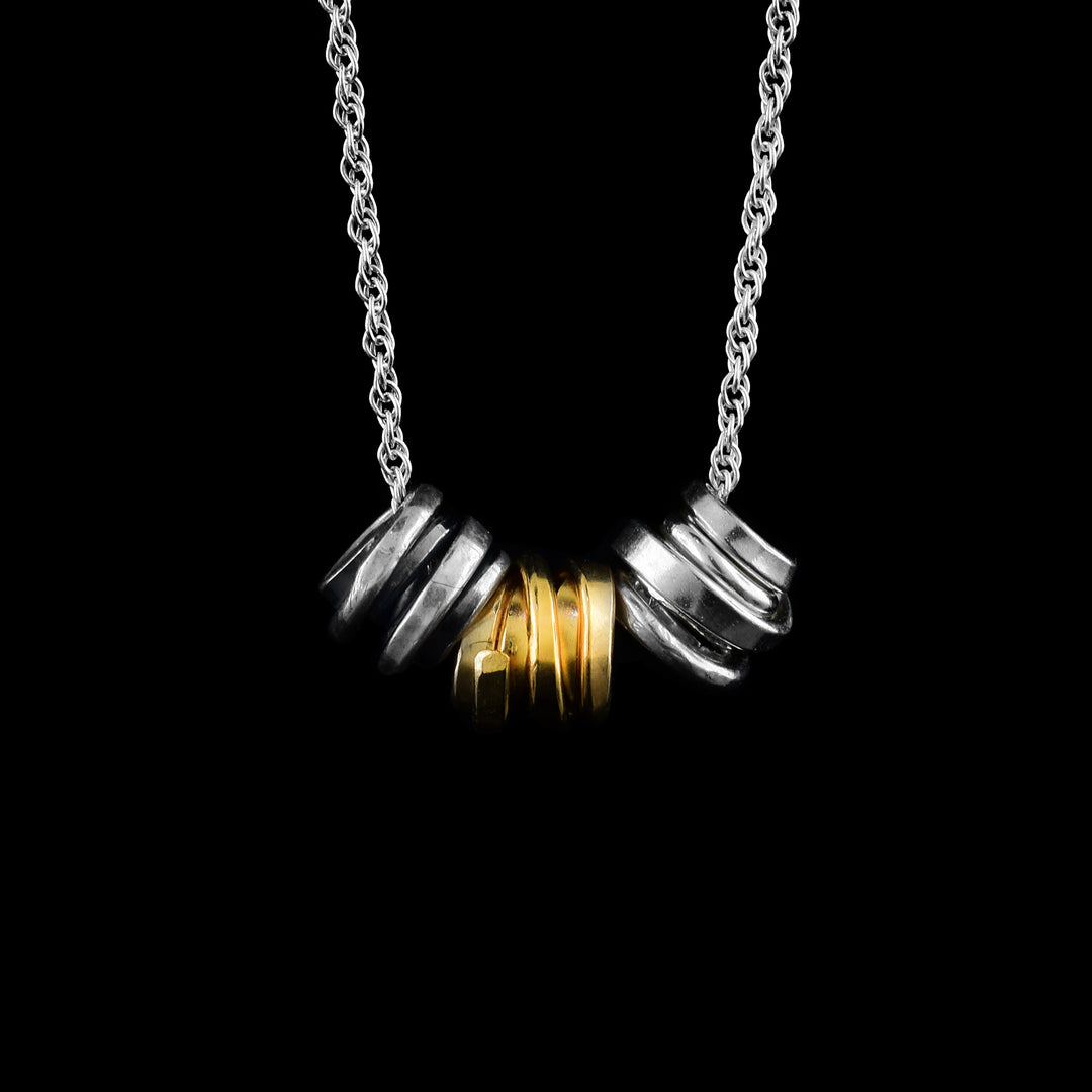 18" Gold-Filled and Sterling Silver Coil Necklace