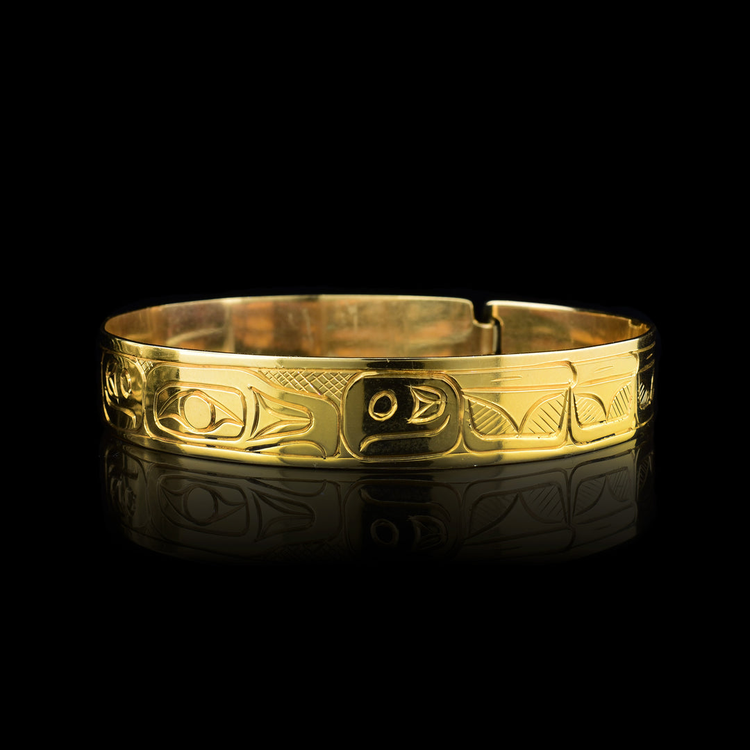 1/2" 14k Gold Eagle Clasp Bracelet