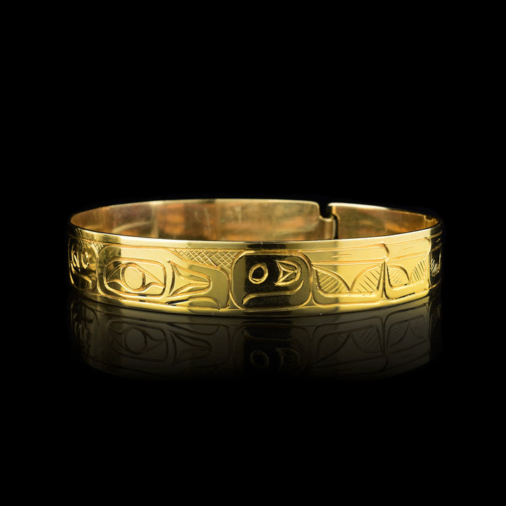 1/2" 14k Gold Eagle Clasp Bracelet