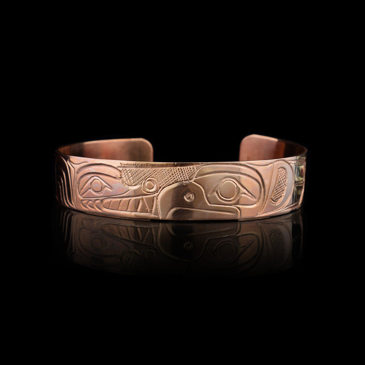 1/2" Copper Eagle Bear Bracelet