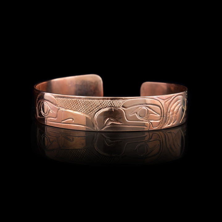 1/2" Copper Eagle and Raven Bracelet