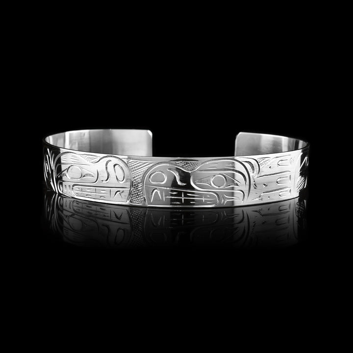 1/2" Double Bear Sterling Silver Cuff, sold at Artina's hand crafted by Graham Henry.