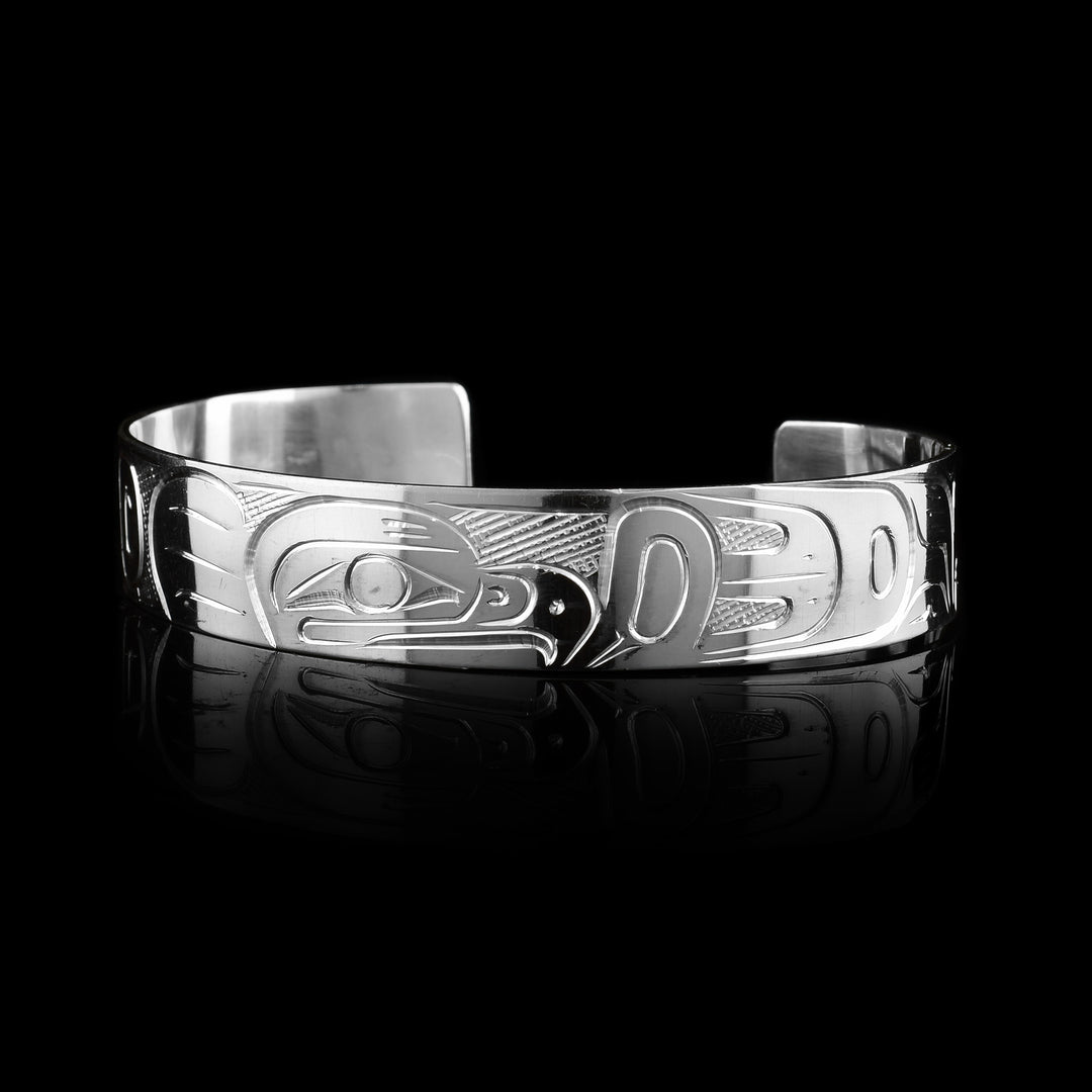 1/2" Sterling Silver Eagle Cuff Bracelet
