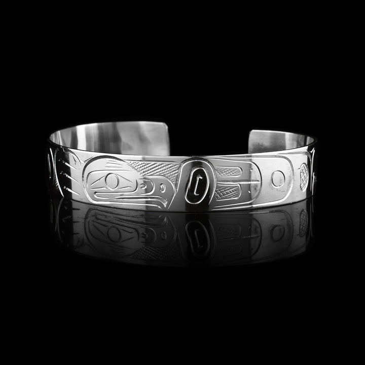 1/2" Sterling Silver Large Eagle Cuff