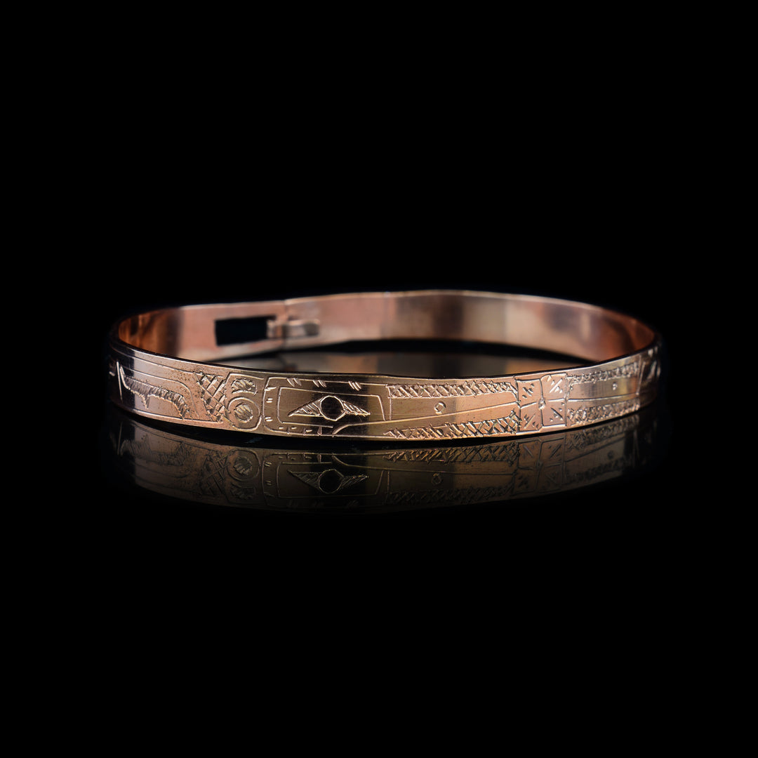 1/4" Copper Hummingbird Clasp Bracelet