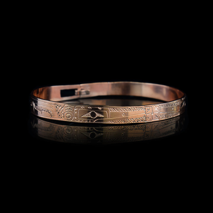 1/4" Copper Hummingbird Clasp Bracelet