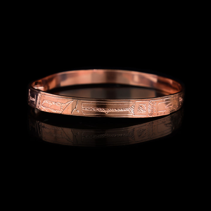 1/4" Orca and Eagle Copper Bracelet