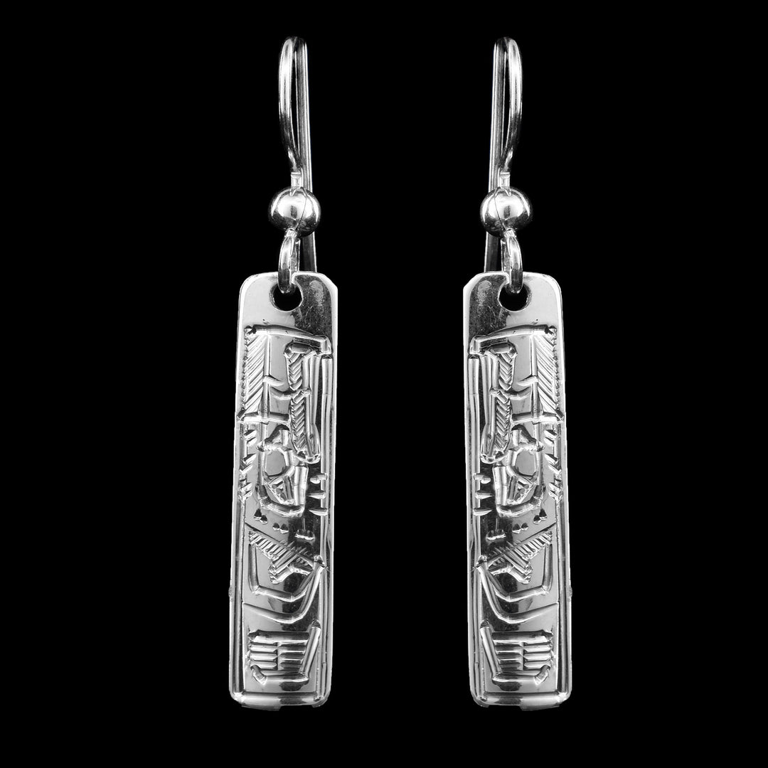 1/4" Rectangle Mini Eagle Earrings