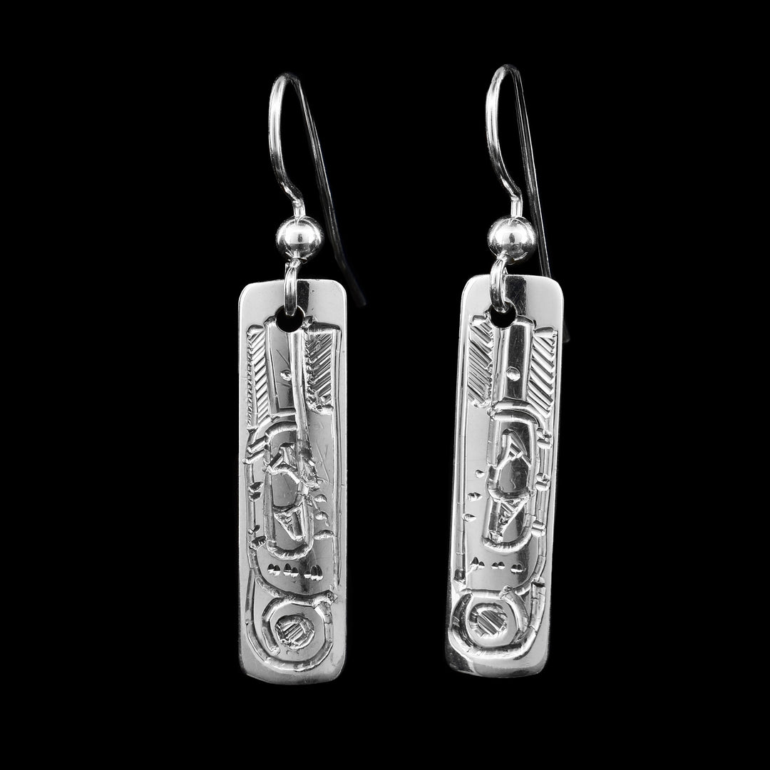 1/4" Rectangle Mini Hummingbird Earrings