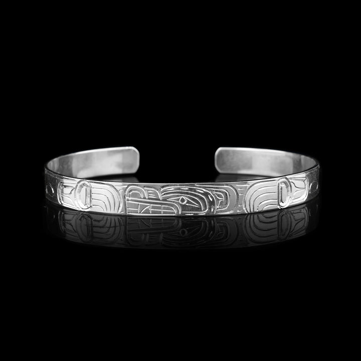 1/4" Sterling Silver Bear Cuff Bracelet