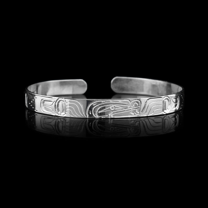 1/4" Sterling Silver Beaver Cuff Bracelet