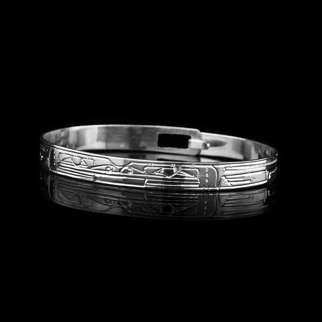 1/4" Sterling Silver Frog Clasp Bracelet