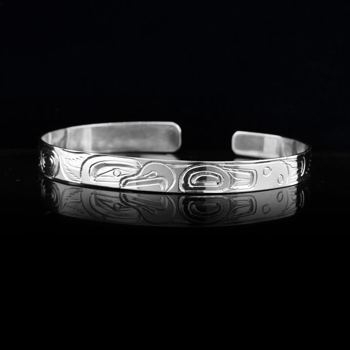 1/4" Sterling Silver Thunderbird Cuff Bracelet