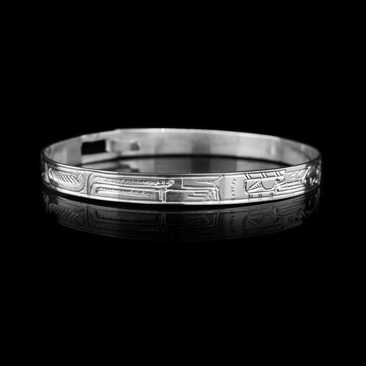 1/4" Sterling Silver Wolf Bracelet