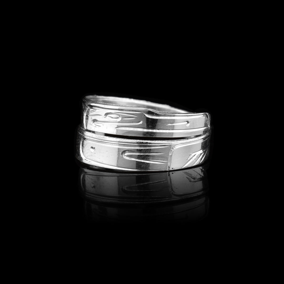 1/8" Sterling Silver Raven Ring Wrap