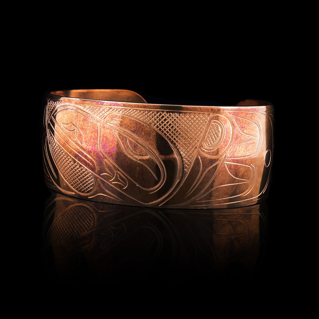 1" Copper Cuff Raven Bracelet