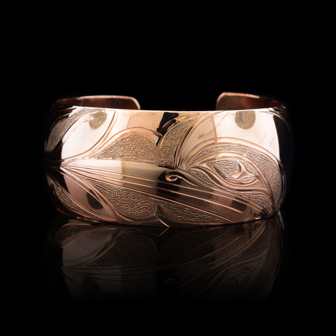 1" Copper Hummingbird Cuff Bracelet