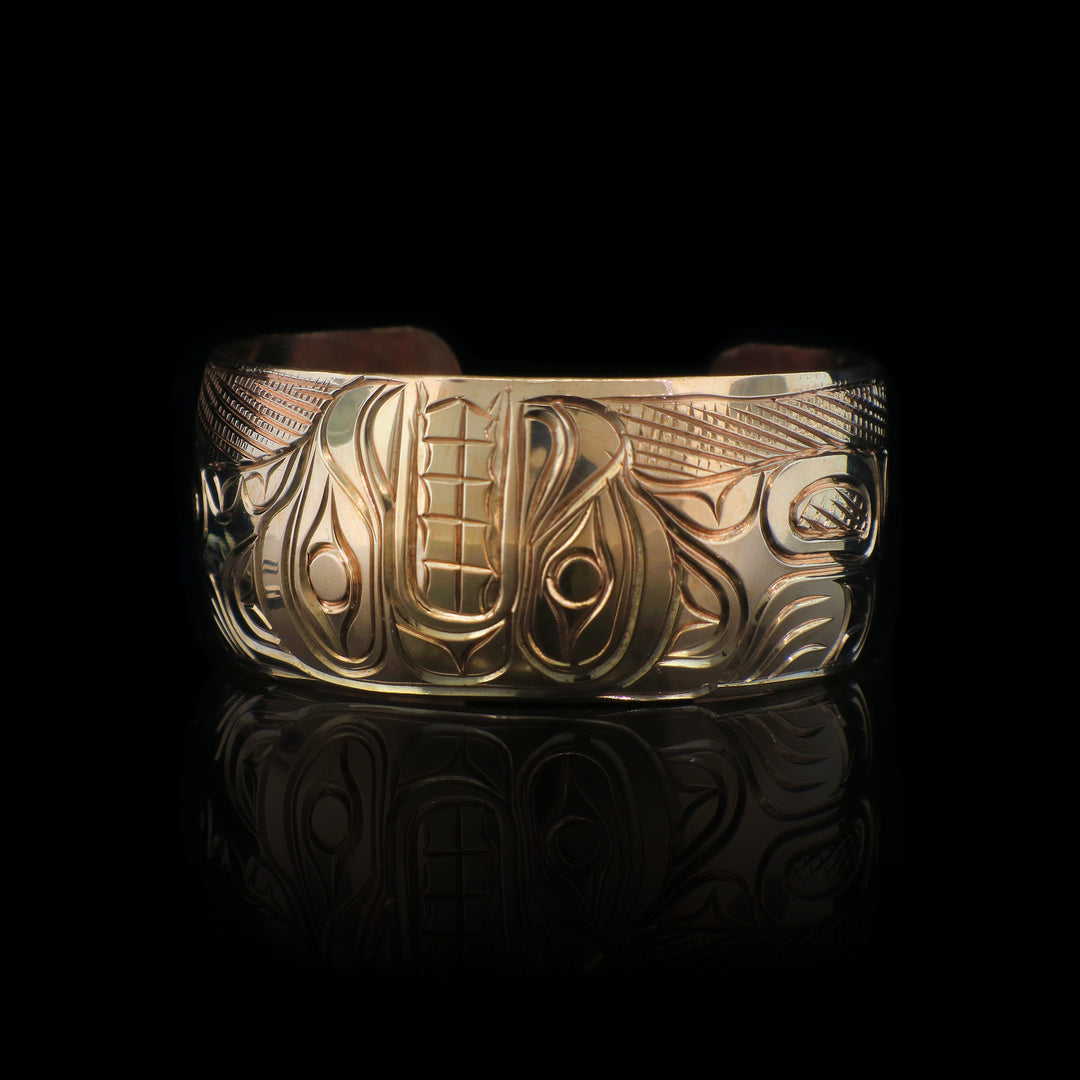 1" Double Bear Copper Cuff Bracelet