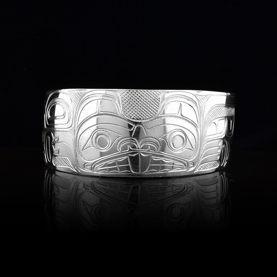 1" Sterling Silver Beaver Cuff Bracelet
