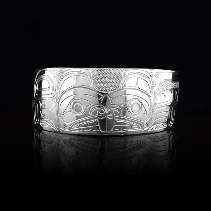 1" Sterling Silver Beaver Cuff Bracelet