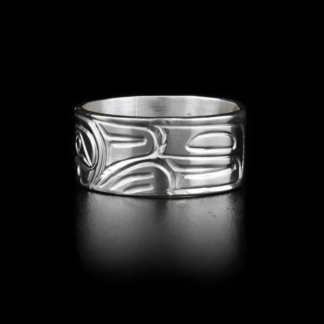 Sterling Silver 3/8" Wolf Ring - Artina's Jewellery