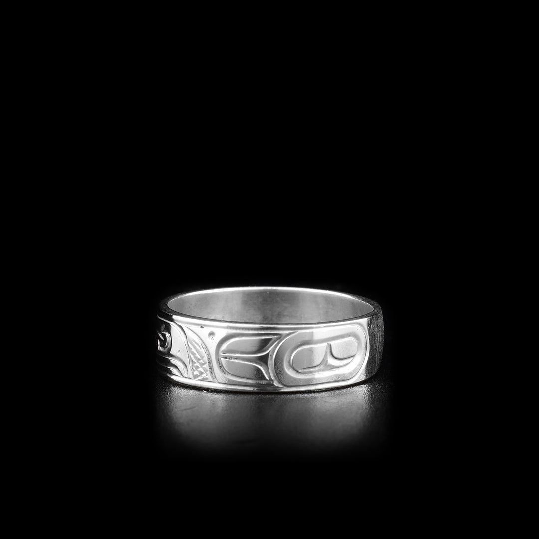 Sterling Silver 1/4" Raven Ring - Artina's Jewellery
