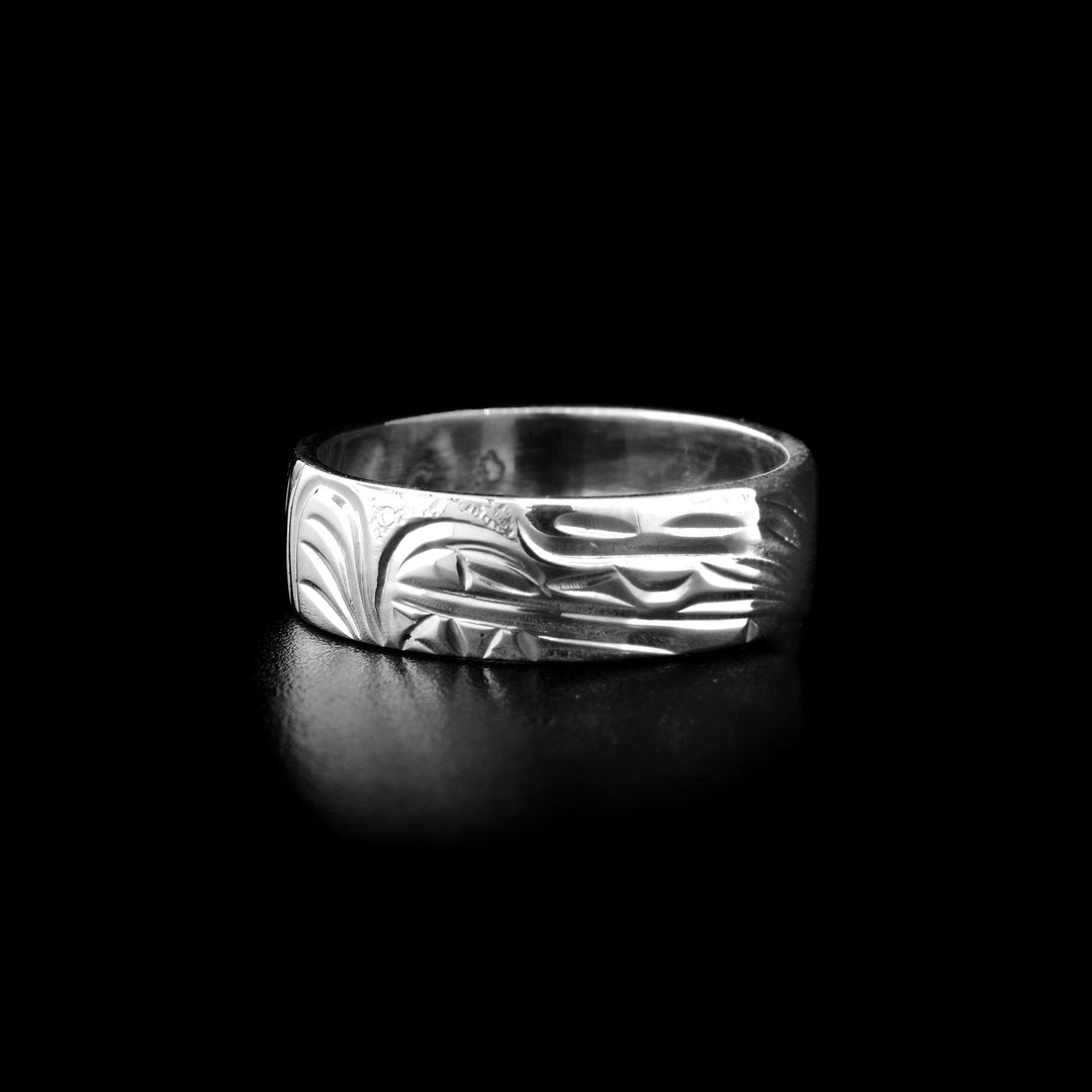 Heavy Gauge 1/4" Silver Bear Ring - Artina's Jewellery