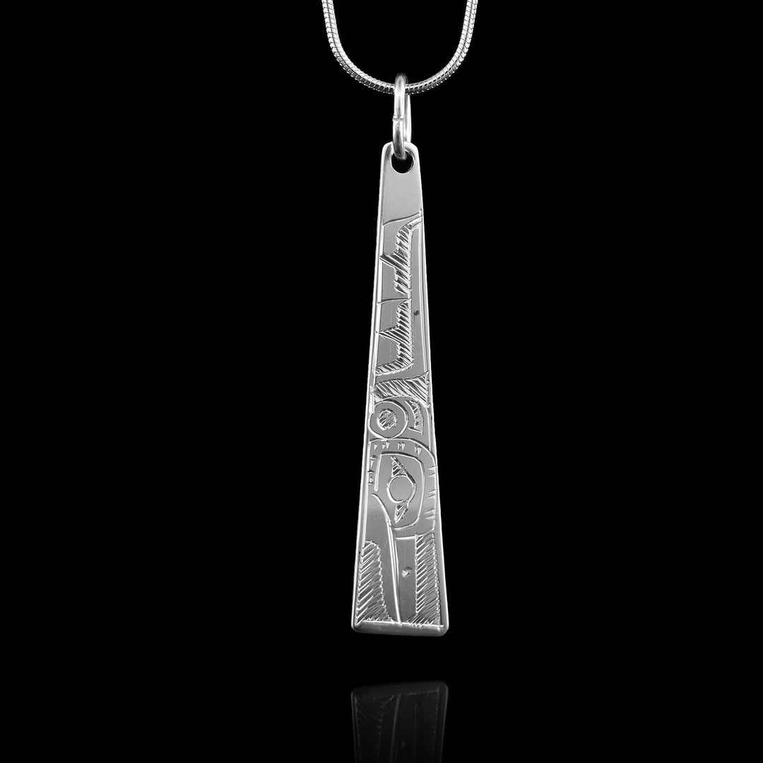 Triangle Hummingbird and Orca Pendant