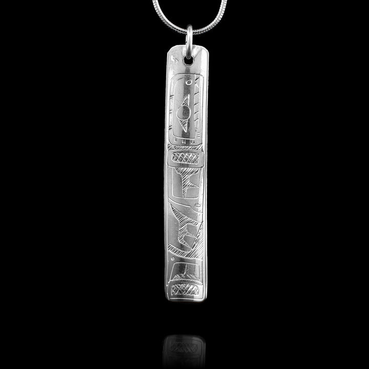 Sterling Silver Double Sided Hummingbird Pendant