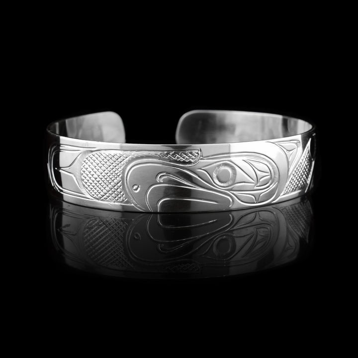 Sterling Silver 1/2" Cuff Thunderbird Bracelet