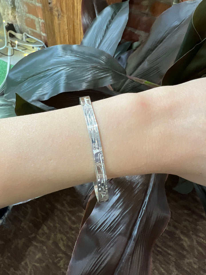 Sterling Silver 1/4" Eagle and Raven Clasp Bracelet - Artina's Jewellery