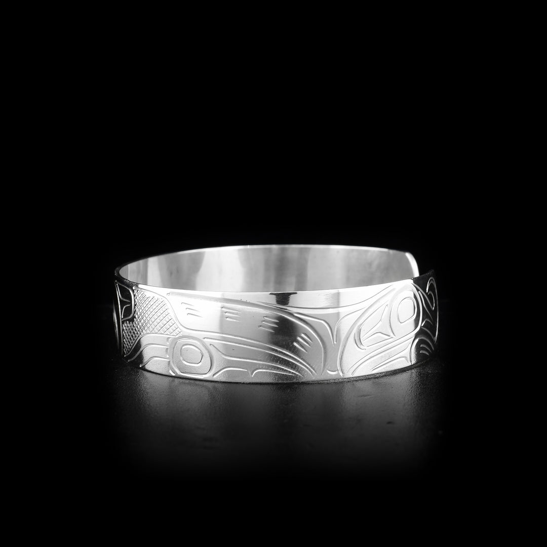 Silver Cuff 1/2" Wolf Bracelet - Artina's Jewellery
